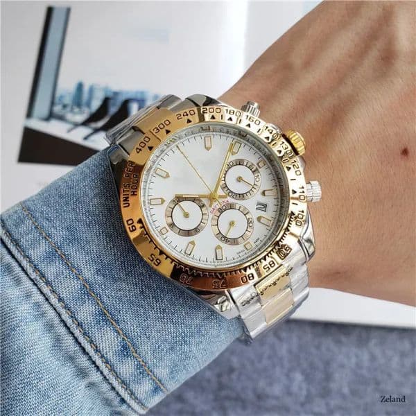 RLX men calendar date Multifunction Chronograph Six needles Full Function sell mens calendar women Wristwatches watches quartz watch couple luxury watch Sapphire