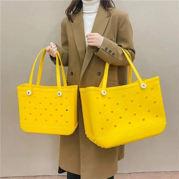 2026 new Waterproof Woman Eva Tote Large Shopping Basket Bags Washable Beach Silicone Bogg Bag Purse Eco Jelly Candy Lady Handbags