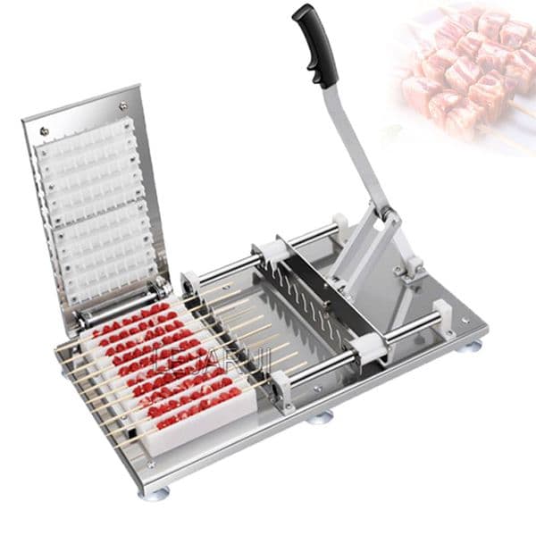 Doner Kebab Meat Wear String Machine Manual Satay Skewer Machine Bbq Stainless Steel Mutton Kebab Lamb Skewer Tools