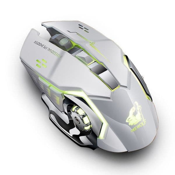 Original Authentic Free Wolf X8 Silent Wireless Mouse 2.4GHz USB 2400DPI Optical Mice For Office Home Using PC Laptop Gamer With Retail Packaging