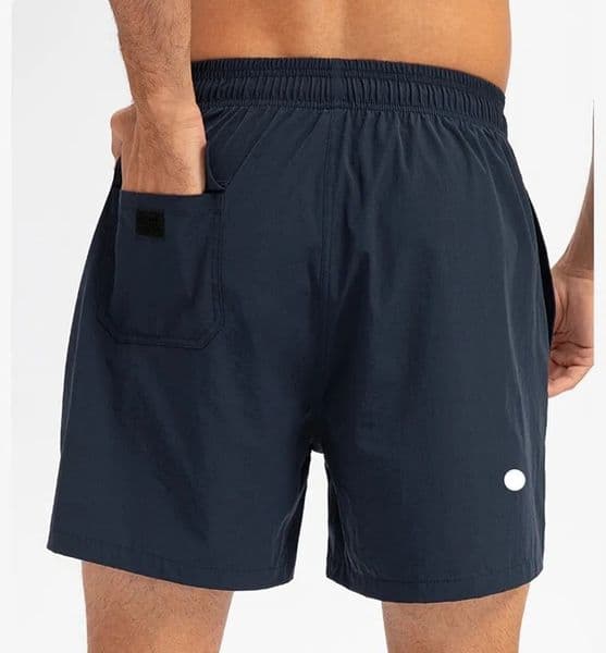 Men Mid Rise Shorts Yoga Sports Short Quick Dry Shorts With Back Pocket Mobile Phone Casual Running Gym Jogger Pant