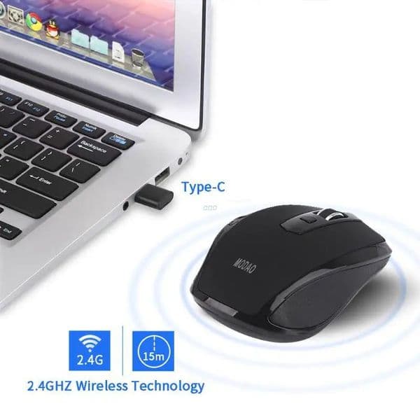 24 GHz USB Type C Wireless Mouse Ergonomic 80012001600 DPI Mice for Pro Devices Office 240309