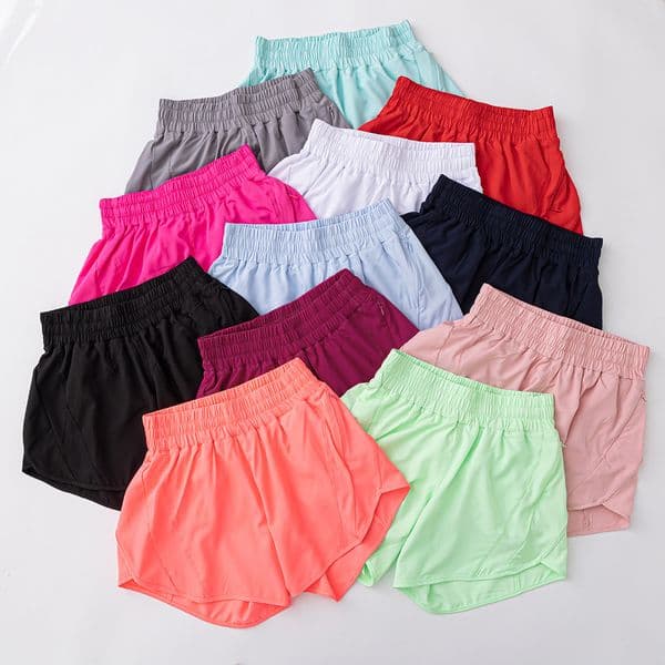 2024 High Waisted Lemons Yoga Shorts Women Summer Quick Dry Sports Pants Outdoor Cycling Running Skirts With Pocket Gym Athletic Drawstring Workout Shorts