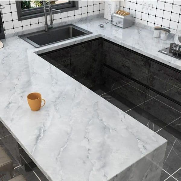 Window Stickers Easy To Clean Bathroom Kitchen PVC For Furniture Cabinet Marble Waterproof Decorative Films Decal Wallpaper Wall