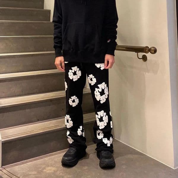 High Street Kapok Foam Letter Embroidery Vintage Terry Drawstring Sweatpants Unisex Baggy Casual Y2K Loose Pants Oversized 240320