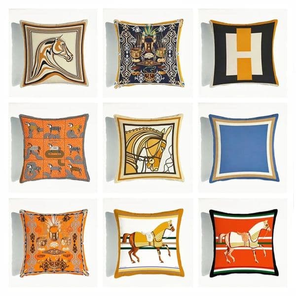 Horse Pillow Case Veet Pillowcase with hidden zip Sofa Car Cushion Cover for Office Home Decoration