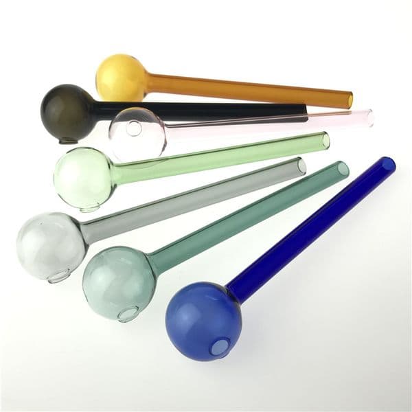 30mm XXL Big Bowl Oil Burner Glass Pipe with 5.5 Inch Thick Pyrex Clear Pink Blue Green Black Colorful Glass Oil Burner Pipes