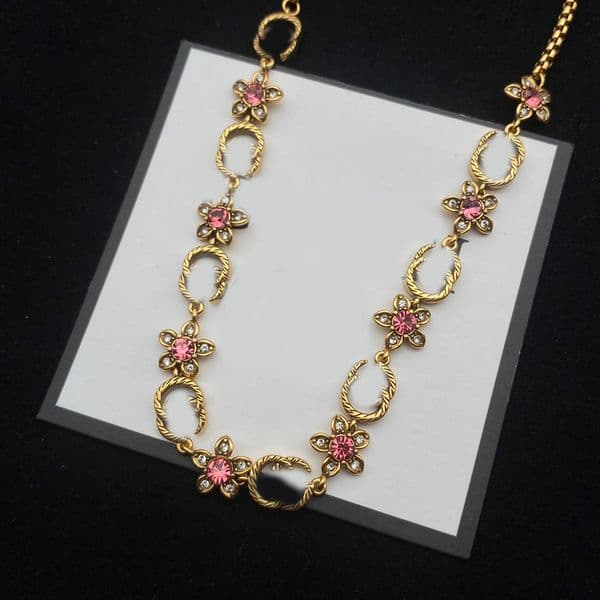 Designer Letters Necklace Pendant Earrings Designer Bracelets for Women Wedding Choker Chain Brand Jewelry Party Accessories