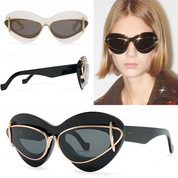 New Cool Cat Eye Sunglasses for Womens Fashion Super Large Frame Street Photo Sunglasses High Quality Sunshade Top of the line Original Packaging Box LW40119I
