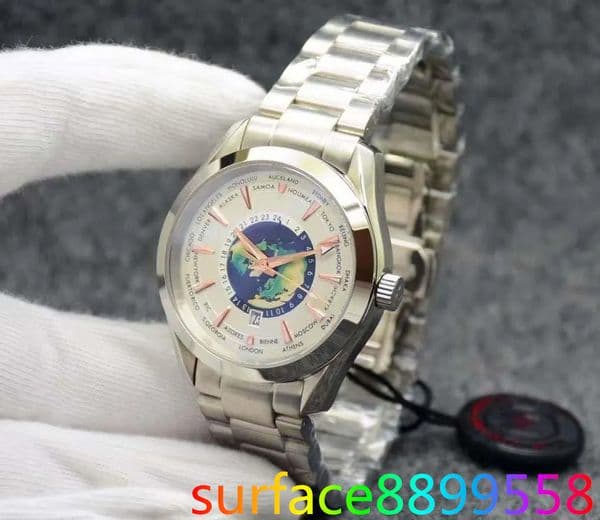 Top quality Blue Dial AQUA TERRA 150M Worldtimer Limited Watch 41mm Automatic Movement Ocean Stainless Steel Sports Sea Around the World Mens Watches