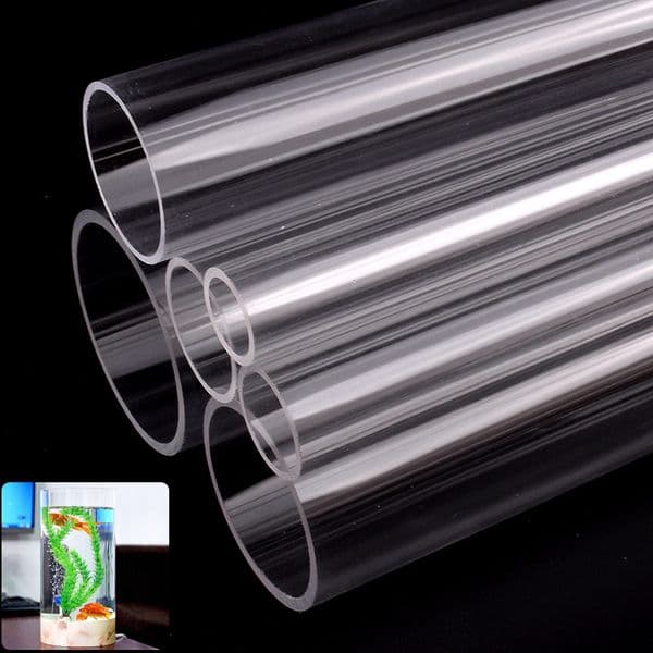1-3pcs 50cm Length new 16-50mm Acrylic Pipe Transparent 2025 Plexiglass Tube Fish Tank Aquarium Garden Watering Supply Plexiglass Tube