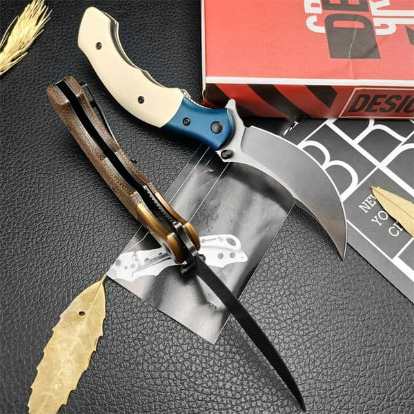 Assisted Flipper Folding Knife Cr MoV Steel Blade Durable G Linen Handle Portable Outdoor Tactical Utility Tool