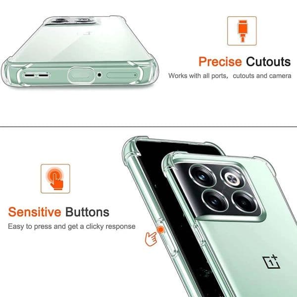Clear Case For 2025 OnePlus 10T 10R 1+ 11 11R 10 Pro Thick Shockproof Soft Silicone Phone Cover for OnePlus 8 Pro One Plus new 9 Pro 7T
