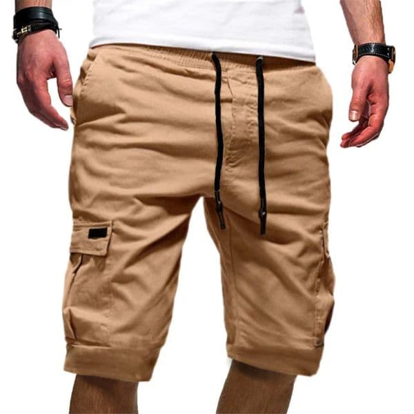 Casual Sport Cargo Shorts Solid Color Trunks Sweatpants Drawstring Loose Men's Pant Shorts Athletic Shorts Pantalones Cortos