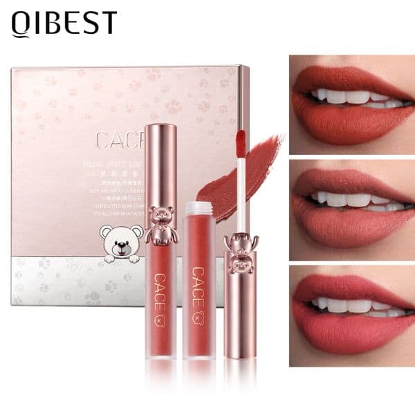 5 Colors Matte Lipgloss Sets Lightweight Lip Tint Waterproof Velvet-hazy Lip Mud Long-lasting Lip Gloss For Woman Makeup Kits