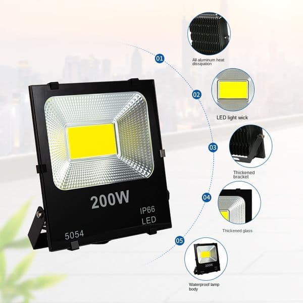 new Maetff Led 2025 Flood Light Outdoor Wall Lamp 50W 100W 150W 200W Floodlight Exterior Street Waterproof Spotlight Garden Stadium