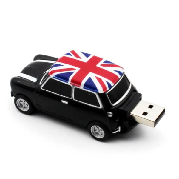 Mini Car Model USB Flash Drive 128GB British Style Pen Drive 64GB Creative Gifts Memory Stick Blue Pendrive 32GB Red U Disk 16GB