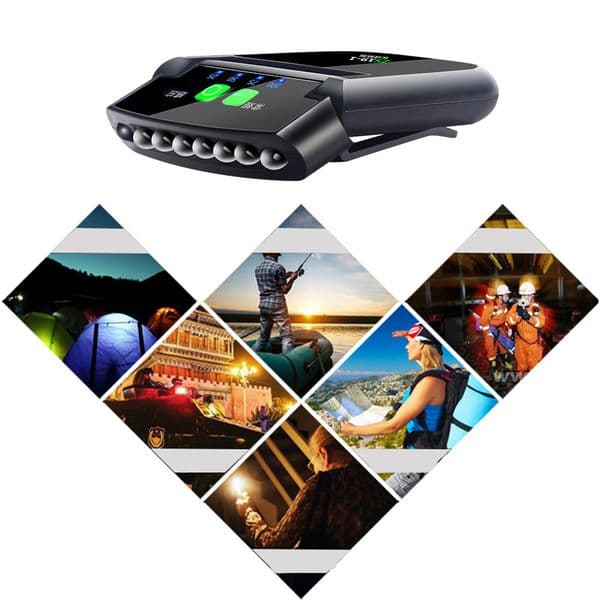 100LM Intelligent Sensor Cap Lamp USB Rechargeable Headlight Clip 6 LED Beads Waterproof Night Finishing Supplies