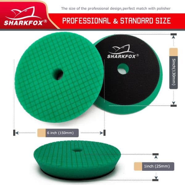 3/5/6 Inch Grid Round Pads Sponge Buffing Polishing For DA/RO/GA Car Polisher