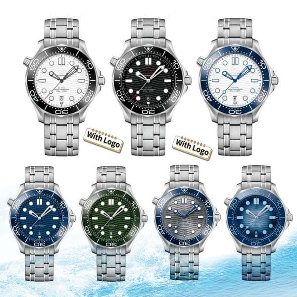 2026 New High Quality Rubber Designer Men Mesh Wave Watch Watches 42 MM Nical Movement Steel Strap Free Shipping