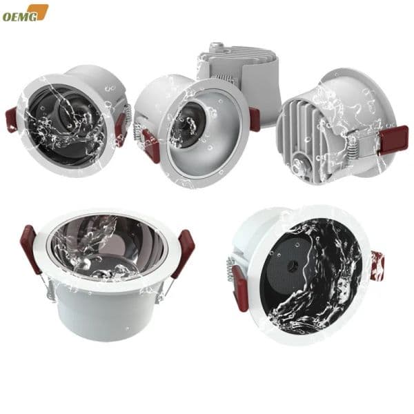 Embedded IP65 waterproof downlight LED spotlights for bathroom kitchen balcony AC85-265V9W12W15W18W20W25W30W household lighting