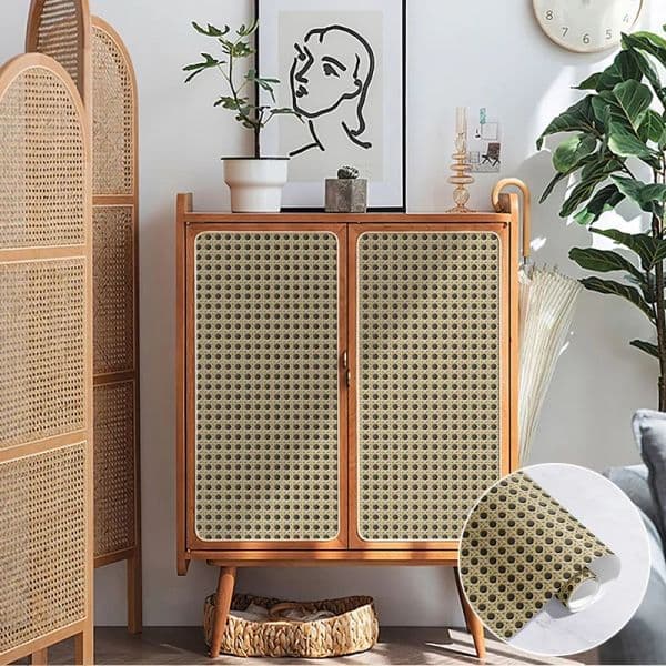 m Home Decor d Rattan Wood Waterproof Self Adhesive Cabinet Stickers Pvc Peel And Stick Removable Wallpapers