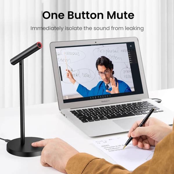 UGREEN USB Computer Microphone new 360 Omnidirectional for 2025 Streaming,Gaming, YouTube,Podcasting Desktop Microphone with Mute Button