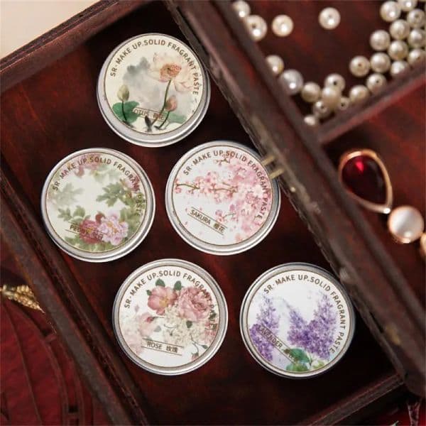 Women Solid Perfume Portable Solid Balm Lotus Long-lasting Fragrances Fresh And Elegant Female Solid Perfumes Body Aroma Gifts