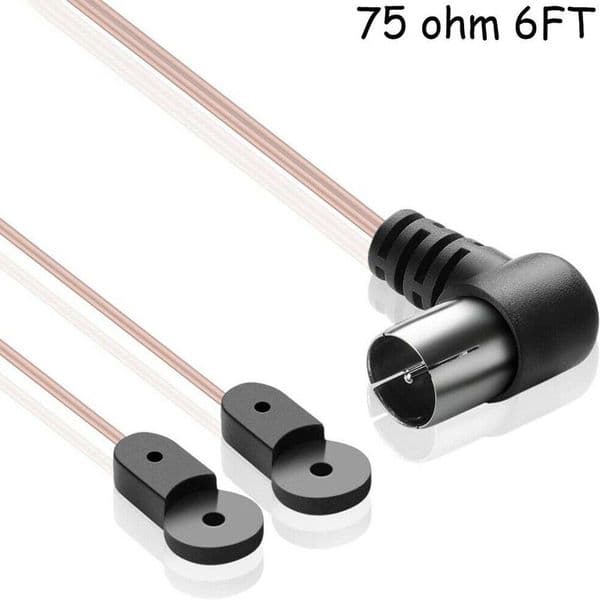FM Radio Antenna 75 OFM Dipole Indoor T Antennas Dual Parallel PAL To F Female Jack RF Coax Adapter FM Antenna Home Theater 0ef7f 35fde