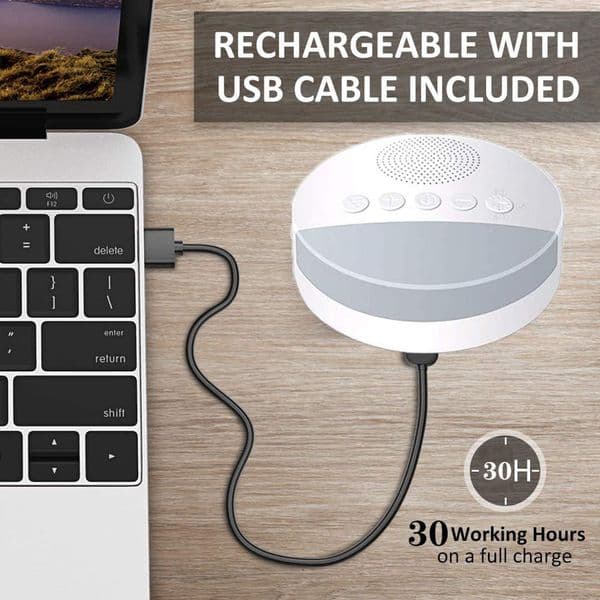 Baby White Noise Machine Kids Sleep Sound Player Night Light Timer Noise Player USB Rechargeable Timed Shutdown Sleep Machine