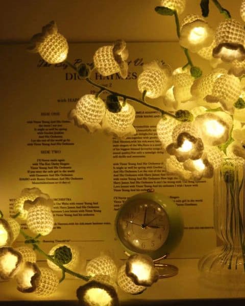 C5 DIY LED Night Lights Lily Of The Valley Garland Fairy String Light Gift Handmade 2025 Flower new Lamp Home Room Wedding Birthday Decor