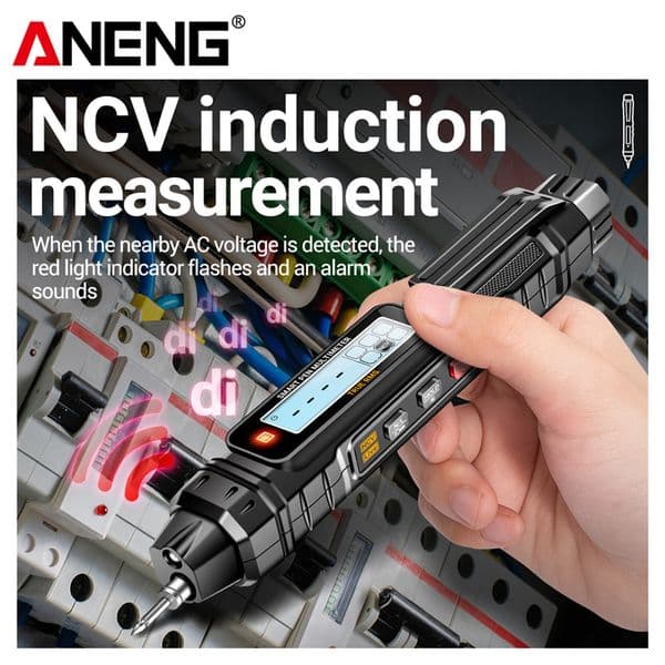 Intelligent Multimeter Pen Flashlight Lighting Voltage Detector 4000 Counts Smart Electrical Tester for Fire Wire Identification