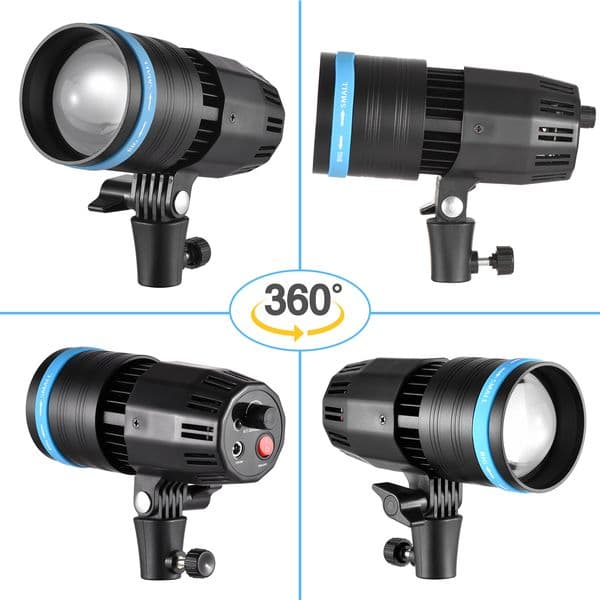Photography 50W Video Light COB Spotlight Continuous Light 5500K CRI90+ Magnifying Lens Remote Control 5*Color Filters