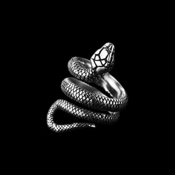 Unisex Snake Ring 316L Stainelss Steel Jewelry Biker Hiphop Rock Serpent Cobra Ring Size 5-13