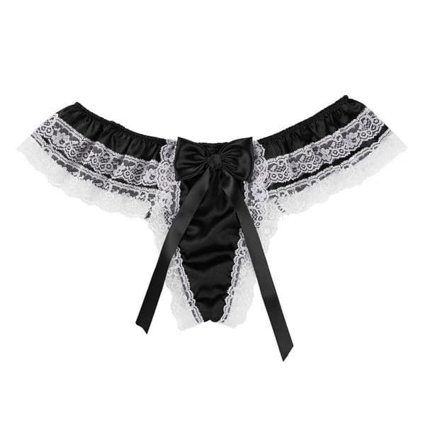 Sexy Mens Lace Briefs Open Butt Low Sissy G-string Thong Underwear Panties Gay Men Lace Lingerie Sexy Hot Erotic Hollow Panties