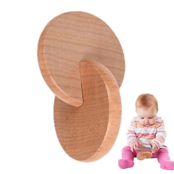 Infant Wooden Toys Exercise Hand Grasped Toy Interlocking Discs Egg Cup Cube Box Baby Bed Bell Rattle Vocal For Kids