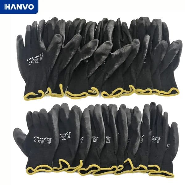 2026 Wholesale Hand Protection Work Gloves Flexible PU Coated Nitrile Safety Glove For Mechanic Working Nylon Cotton Palm CE En388 OEM Free Shipping
