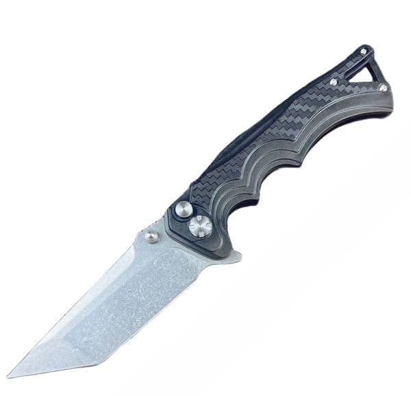1Pcs New A6704 High Quality Flipper Folding Knife 7Cr13Mov Stone Wash Tanto folding knife Blade CNC G10 Handle Ball Bearing Outdoor Camping Hiking EDC Folder Kn