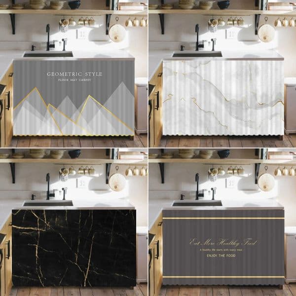 Kitchen Cabinet new Curtain Nordic 2025 Style Dustproof Cupboard Short Curtains Self-adhesive Wardrobe Half-Curtain for Home Decor
