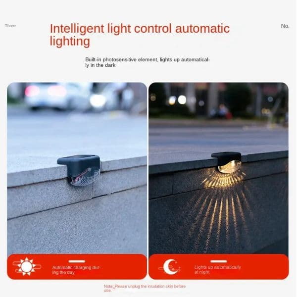 10PCS Solar Walkway Light Net Red Garden Waterproof Ground Stair Step Ladder Lighting 2025 Outdoor new Landscape Aisle Floor Light
