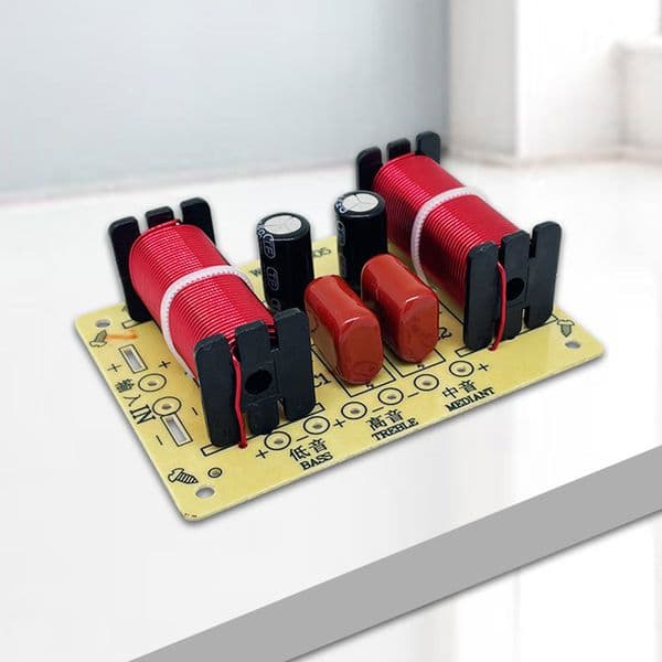 3 Way HiFi Speaker Frequency Divider Audio Crossover Filter Treble Alto Bass Frequency Divider Home Loudspeaker Filter Refit Kit