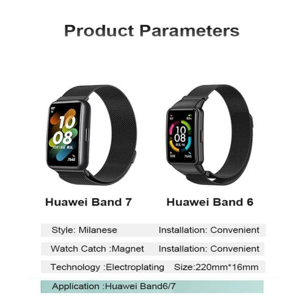 Metal Strap 2025 For Huawei Band 6 new 7 Band With TPU Case Screen Protector Soft Film Honor 6 Bracelet ese Magnetic Loop Watchband