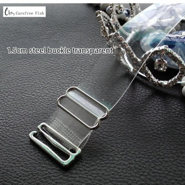 1/2/3 Pairs/Set Clear Bra Straps Transparent Invisible Detachable Adjustable Silicone Women's Elastic Belt Intimates Accessories