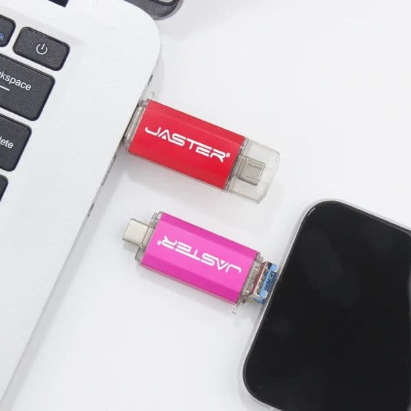 3 in 1 TYPE-C USB Flash Drive 64GB High Speed Micro USB Stick OTG Pen Drive 32GB Rose Golden Memory Stick Creative Gift Pendrive