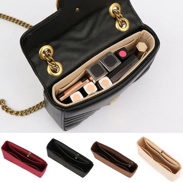 Make up Organizer Felt Insert Bag For Handbag Travel Inner Purse Portable Cosmetic Bag