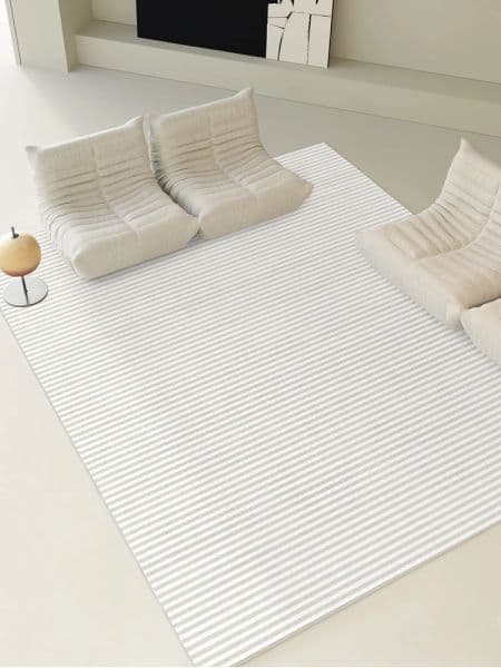 Soft Plush Living Room Extra Large Carpets Cream Style Bedroom Decorative Carpet Abstract Striped Balcony Anti-Slip Rug Alfombra