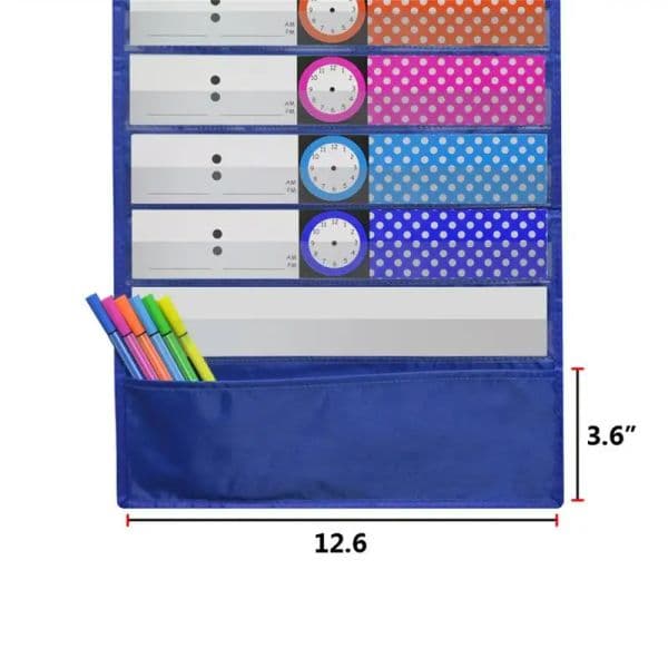 2025 Pocket Chart For Classroom Daily Schedule Pocket Chart new Clock Time Subjects Scheduling Planner With Dry-Erase Cards Classroom Or