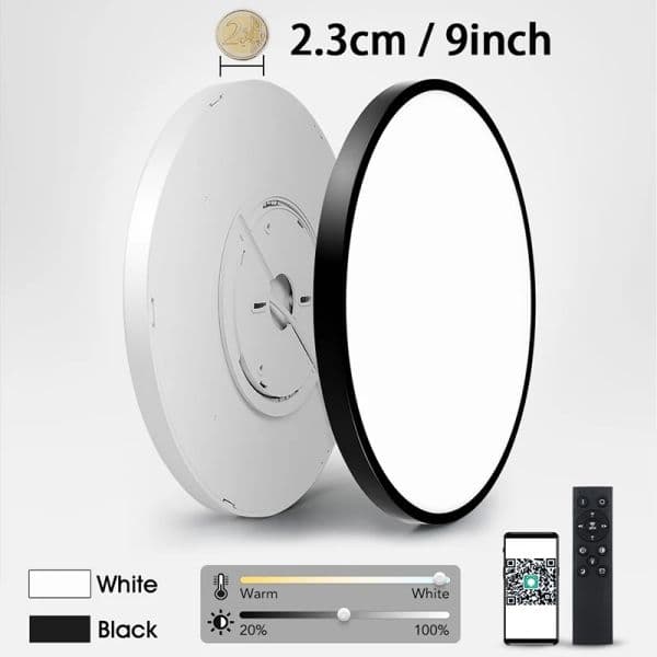 Smart Dimmable Ceiling Lamps for Living Room Bedroom inch Ultrathin Panel Light Led Indoor Lighting AC V