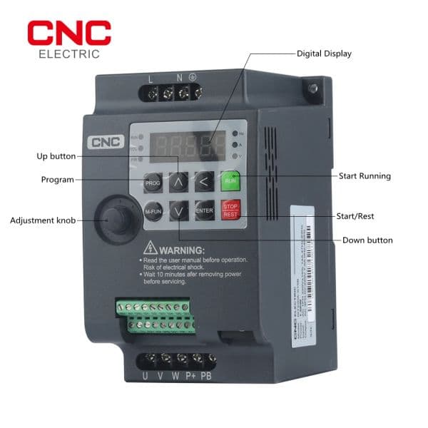 CNC Inverter 0.75KW/1.5KW/2.2KW Frequency Inverter 3P 220V/380V Output Frequency Converter Variable Frequency Drive IST230A