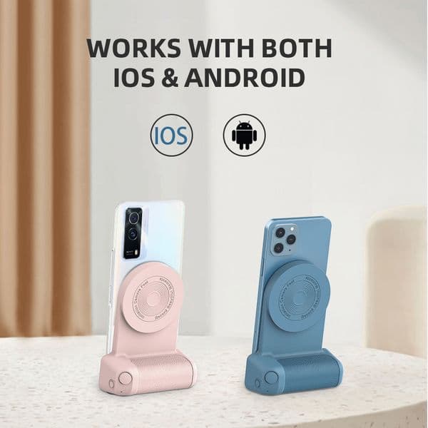 Magnetic Phone Selfie Booster Handle Grip Bluetooth Photo Stabilizer Holder Anti-shake Artifact Vertical Horizontal Shooting